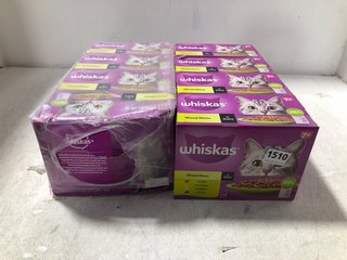 2 X WHISKAS MIXED MENU IN GRAVY CAT FOOD WET FOOD POUCHES BB: 09/25: LOCATION - B15