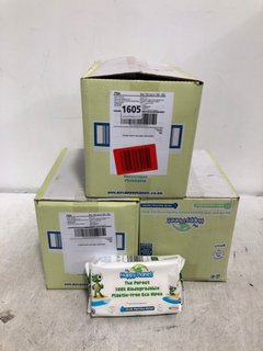 3 X BOXES OF MY HAPPY PLANET BIODEGRADABLE PLASTIC FREE ECO WIPES: LOCATION - B21