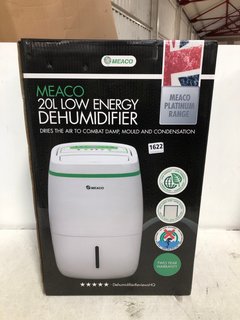 MEACO 20L LOW ENERGY DEHUMIDIFIER RRP - £248: LOCATION - A18