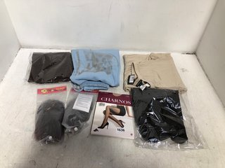 QTY OF ASSORTED WOMENS CLOTHING AND ITEMS TO INCLUDE BOOHOO JERSEY WIDE LEG PJ TROUSERS IN STONE SIZE: 16: LOCATION - A18