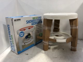 QTY OF ASSORTED ITEMS TO INCLUDE IDEA WORKS NON SLIP SWIVEL SHOWER STOOL: LOCATION - D7