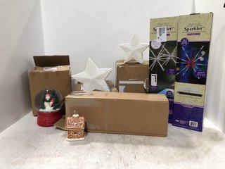 QTY OF ASSORTED ITEMS TO INCLUDE 2 X PACIFIC ACCENTS DECORATIVE LED GARDEN SPARKLER LIGHTS: LOCATION - D10