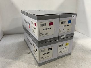 4 X TONER CARTRIDGES IN VARIOUS COLOURS: LOCATION - D12