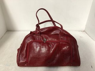 ASHWOOD GENUINE LEATHER TEXTURED SHOULDER BAG IN RED RRP - £169: LOCATION - A1 FRONT