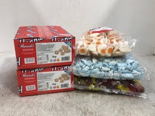 QTY OF ASSORTED SWEET PACKS TO INCLUDE KINGSWAY FRIED EGGS 3KG BB: 01/25: LOCATION - D15