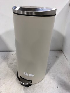 JOHN LEWIS AND PARTNERS 30L PEDAL BIN IN STONE: LOCATION - D17