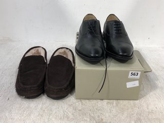 2 X ASSORTED JOHN LEWIS AND PARTNERS MENS SHOES TO INCLUDE GLYMPTON OXFORD LEATHER SHOES IN BLACK SIZE: 7: LOCATION - C21