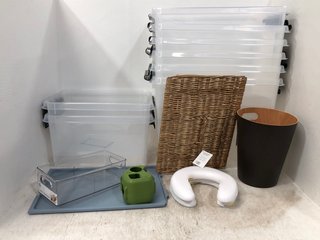 QTY OF ASSORTED JOHN LEWIS AND PARTNERS ITEMS TO INCLUDE 2 X SMART STORE CLASSIC 31 PLASTIC STORAGE BOXES: LOCATION - C21