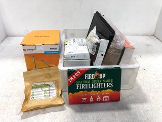 QTY OF ASSORTED ITEMS TO INCLUDE FIRE UP NATURAL SUSTAINABLE FIRELIGHTERS: LOCATION - C18