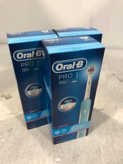 3 X BRAUN ORAL - B PRO 1 600 ELECTRIC TOOTHBRUSHES RRP - £96: LOCATION - C15