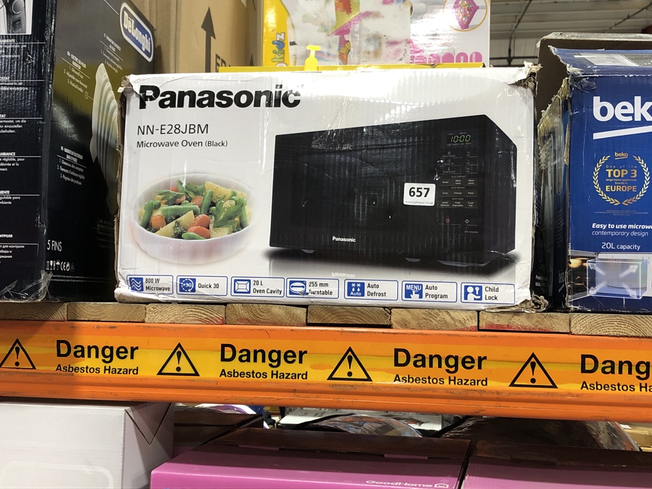 John Pye Auctions PANASONIC MICROWAVE OVEN IN BLACK NNE28JBM.