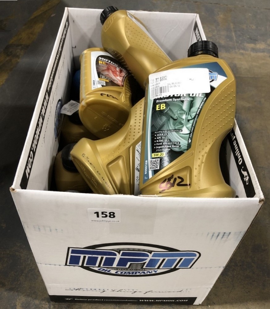 John Pye Auctions BOX OF ASSORTED MPM MOTOR OILS TO INCLUDE 1L MPM