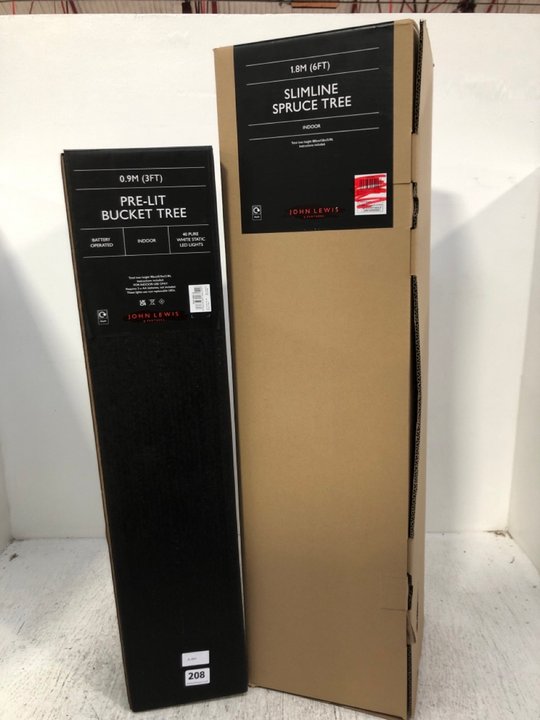 John Pye Auctions JOHN LEWIS & PARTNERS 3FT PRE LIT BUCKET TREE TO