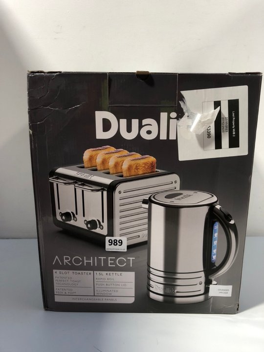 John Pye Auctions DUALIT ARCHITECT 4 SLOT TOASTER AND KETTLE IN