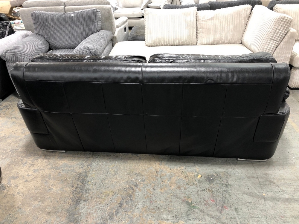 John Pye Auctions PRIMO ITALIAN LEATHER SOFA BED BLACK RRP £1839