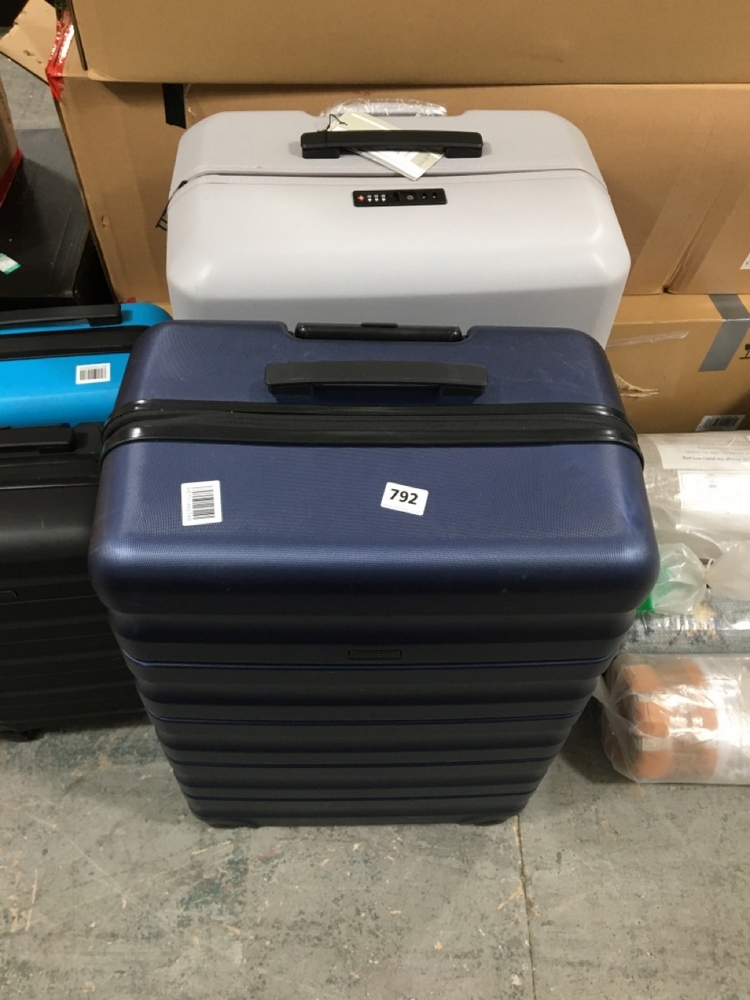 John Pye Auctions 2 X JOHN LEWIS MEDIUM SUITCASE NAVY/GREY (BLOCK A