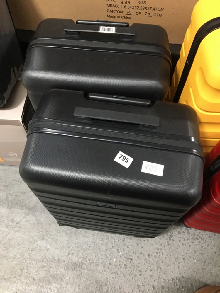 John Pye Auctions 2 X JOHN LEWIS MEDIUM SUITCASE BLACK (BLOCK A