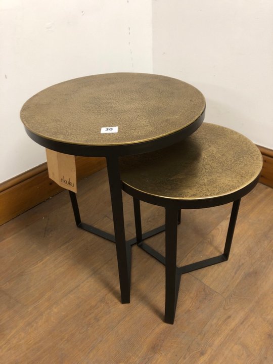 John Pye Auctions NKUKU MABA NESTING SIDE TABLES RRP £275 LOCATION B7