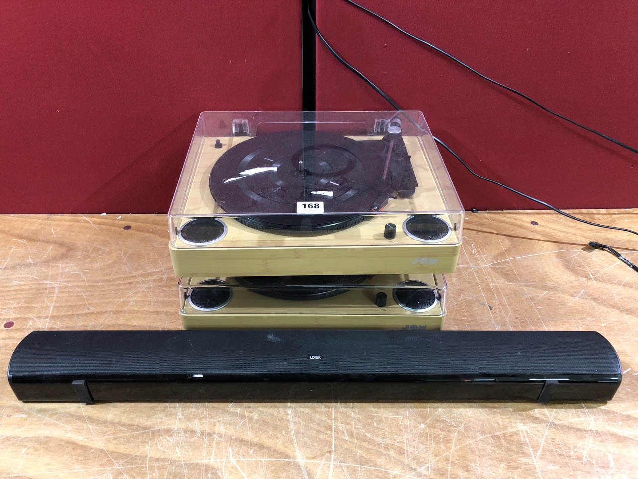 John Pye Auctions 2 X JAM TURNTABLES & LOGIK SOUNDBAR MODEL L32SBIN16A