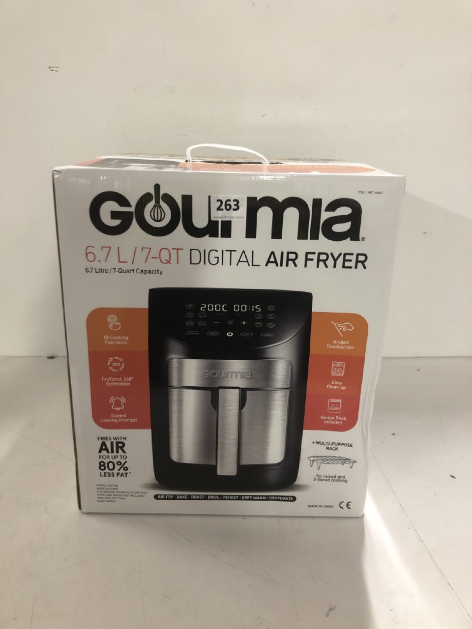 John Pye Auctions GOURMIA 6.7L DIGITAL AIR FRYER