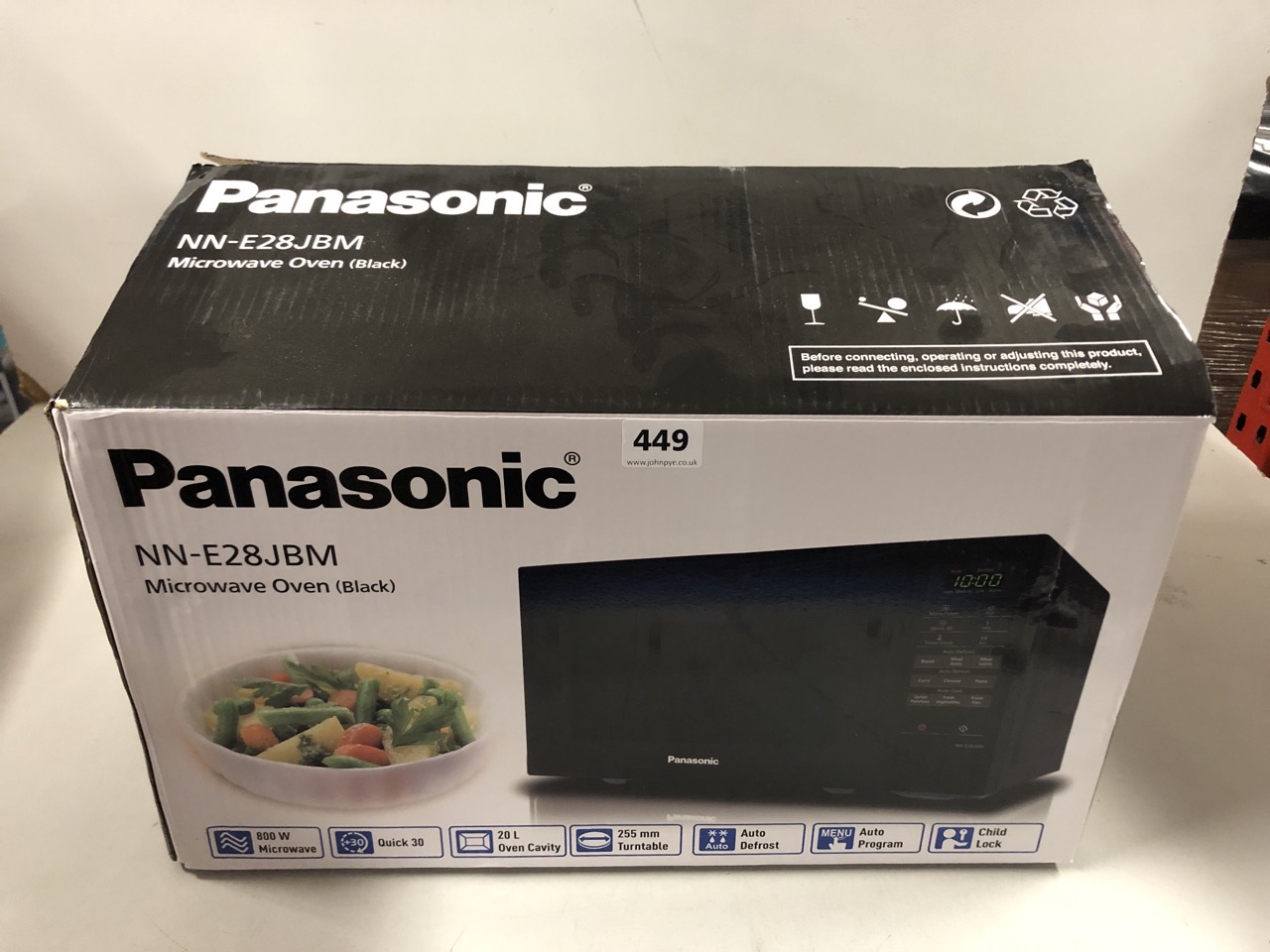 John Pye Auctions PANASONIC MICROWAVE OVEN MODEL NNE28JBM
