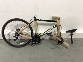 BARRACUDA HYDRUS MENS COMMUTER BIKE IN BLACK/GREEN RRP £220 - ITEM INCOMPLETE - FRAME, REAR WHEEL AND SEAT ONLY - VIEWING ADVISED
