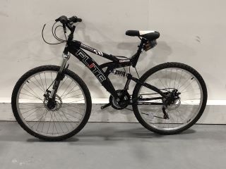 FLITE PHASER 18 SPEED MENS DUAL SUSPENSION MOUNTAIN BIKE IN BLACK RRP £200 - MISSING PEDALS