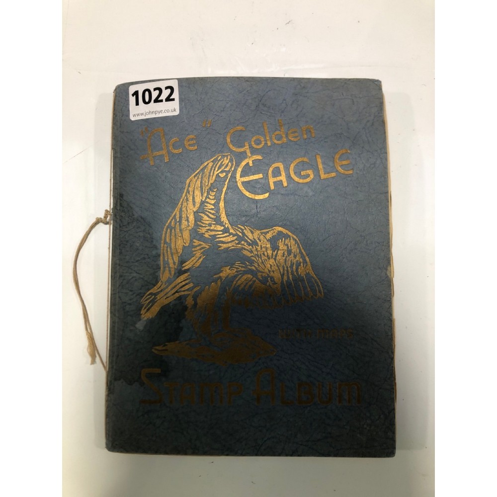 John Pye Auctions VINTAGE ACE GOLDEN EAGLE STAMP ALBUM AND CONTENTS