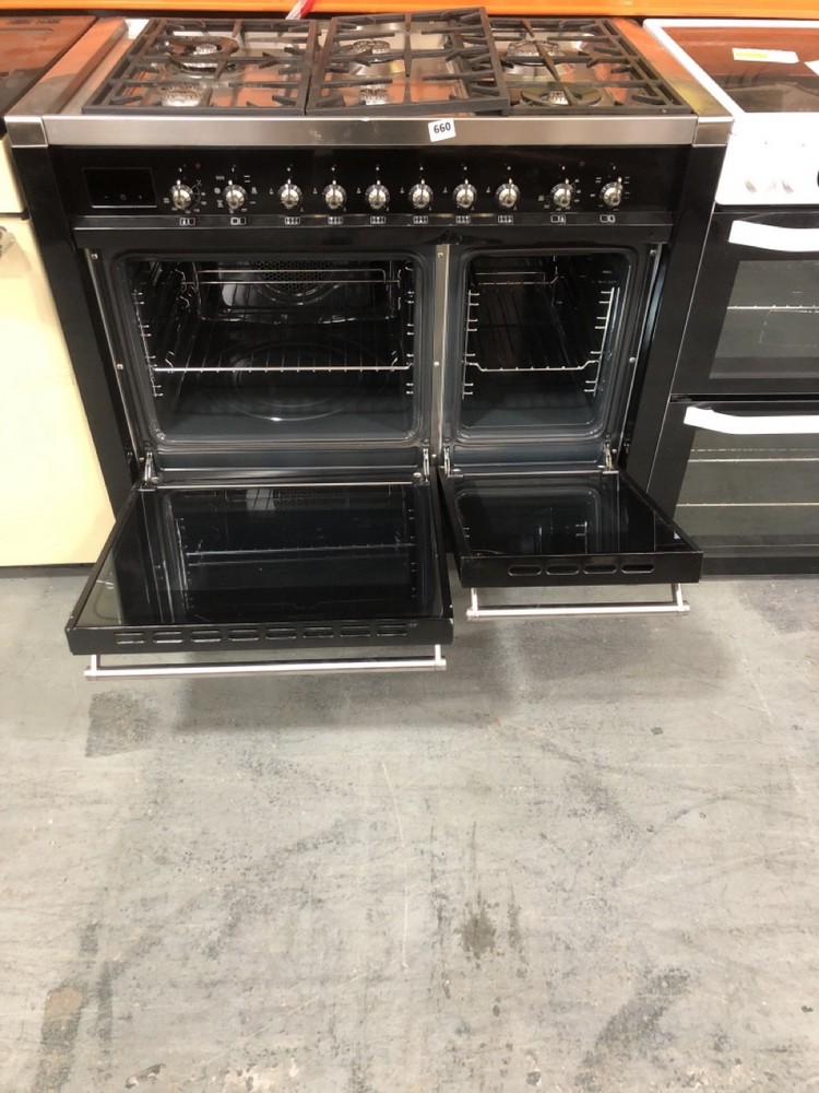 John Pye Auctions SMEG 100CM DUAL FUEL RANGE COOKER IN BLACK MODEL