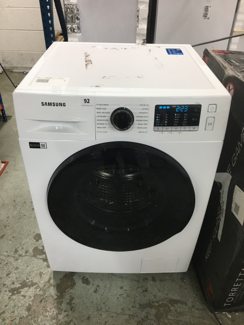 John Pye Auctions SAMSUNG 8/5KG WASHER DRYER MODEL WD80TA046BE