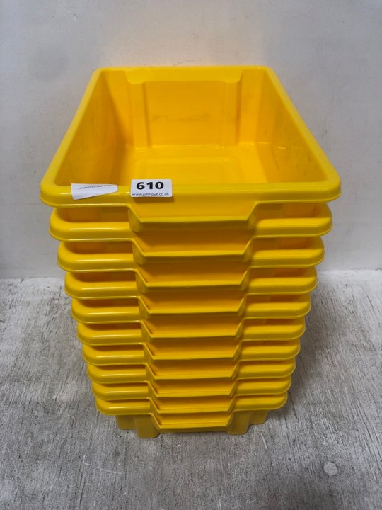 John Pye Auctions QTY OF SMALL YELLOW STORAGE BOXES LOCATION G16