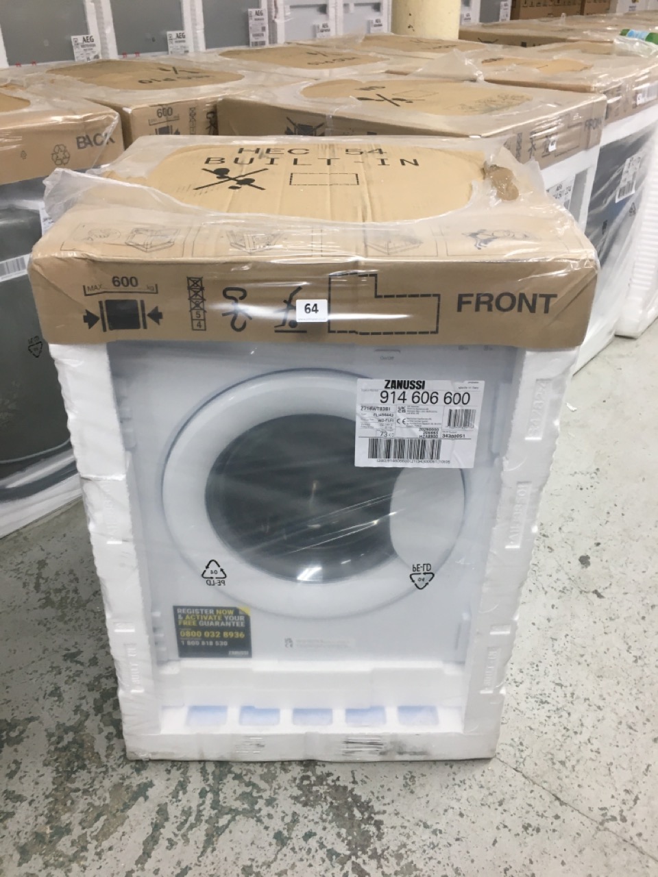 John Pye Auctions ZANUSSI 7/4KG INTEGRATED WASHER DRYER MODEL