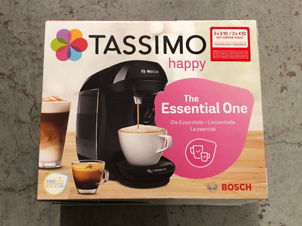 John Pye Auctions BOSCH TASSIMO HAPPY COFFEE MACHINE IN BLACK MODEL