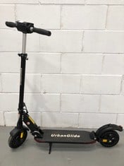 ELECTRIC SCOOTER URBAN GLIDE BLACK 202009 RIDE 81 BOOSTKG 1385, WITHOUT CHARGER AND WITHOUT BOX, DOES NOT SWITCH ON.