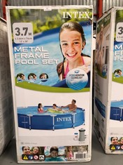 INTEX 28212NP ROUND METAL FRAME POOL, WITH FILTER, 366 X 76 CM, BLUE.