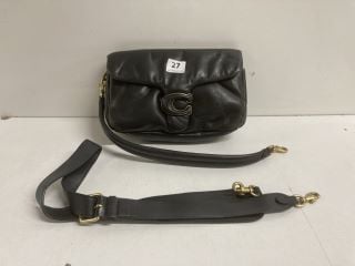 COACH NEW YORK PILLOW TABBY LARGE LEATHER SHOULDER BAG IN BLACK