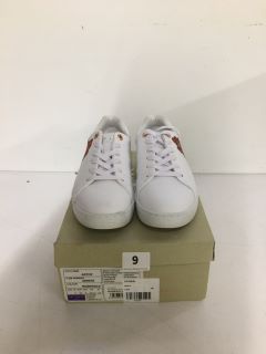 PAIR OF TED BAKER LONDON GLITTER SMILEY TRAINERS IN WHITE - SIZE UK 5