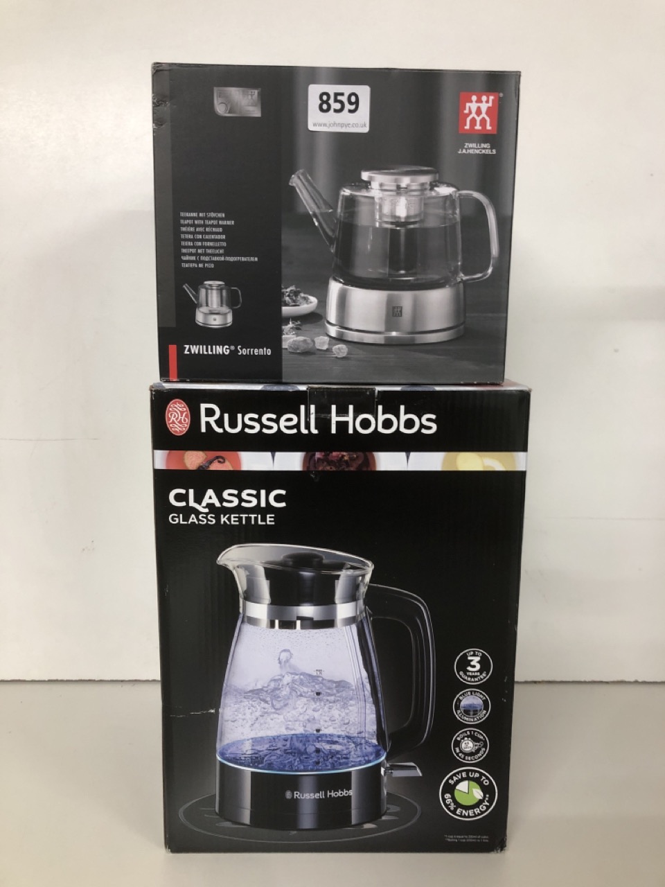 John Pye Auctions 2 X KITCHEN ITEMS INC RUSSELL HOBBS CLASSIC GLASS