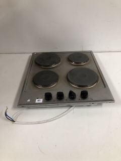 ESSENTIALS ELECTRIC SOLID PLATE HOB MODEL: CSPHOBX21 (UNBOXED) (COLLECTION OR OPTIONAL DELIVERY AVAILABLE*)