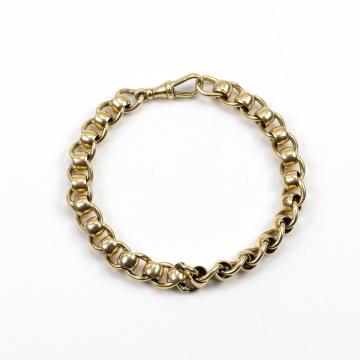 9K Yellow Rollerball Bracelet, 20cm, 26.4g.  Auction Guide: £400-£500 (VAT Only Payable on Buyers Premium)