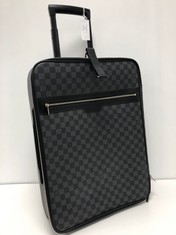 LOUIS VUITTON, PEGASE BLACK/GREY DAMIER GRAPHITE TRAVEL BAG WITH BLACK LEATHER. ITEM TO INCLUDE  WITH AN ESTIMATED SIZE OF 39*50*19CM (ITEM INCLUDES A CERTIFICATE OF AUTHENTICITY) AAX2157