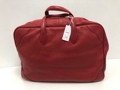 HERMÈS, VICTORIA ROUGE GRENAT CLEMENCE LEATHER TRAVEL BAG WITH ROUGE GRENAT LEATHER. ITEM TO INCLUDE DUSTBAG, CADENAS, KEYS IN CLOCHETTE WITH AN ESTIMATED SIZE OF 51*28*23CM (ITEM INCLUDES A CERTIFIC