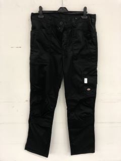 DICKIES STRAIGHT LEG WORK TROUSERS IN BLACK SIZE 33T - RRP £70