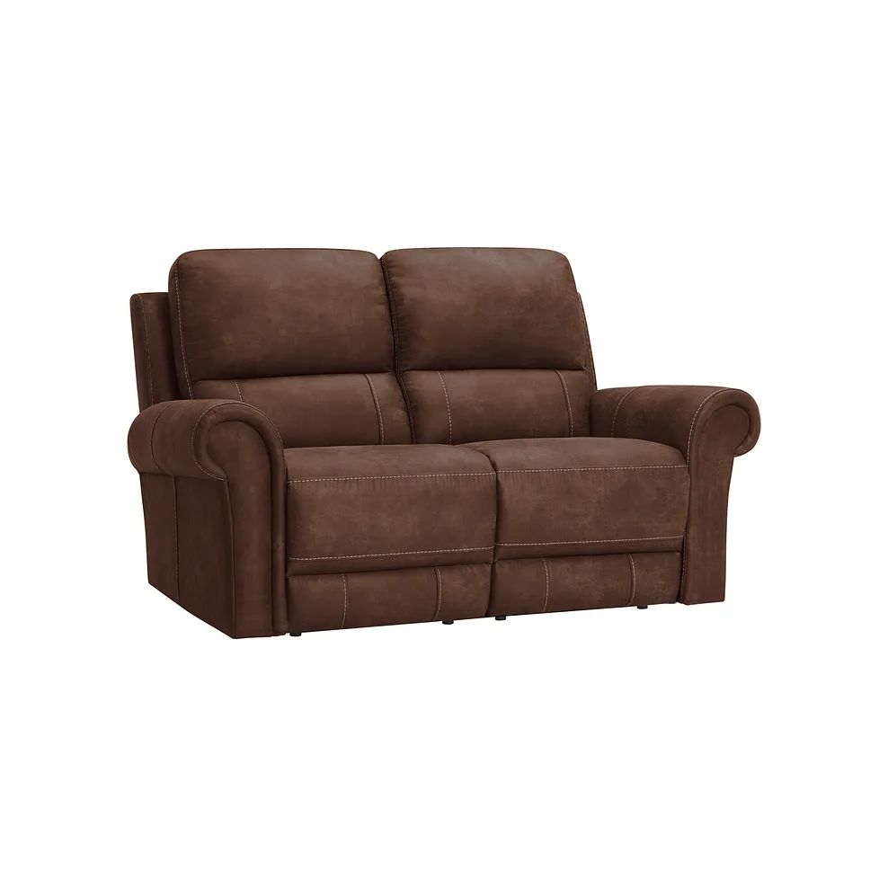 Colorado 2 Seater Sofa in Ranch Dark Brown Fabric - RRP £949.99