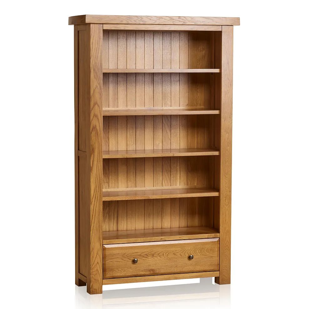 Hercules Rustic Solid Oak Tall Bookcase- RRP £749.99