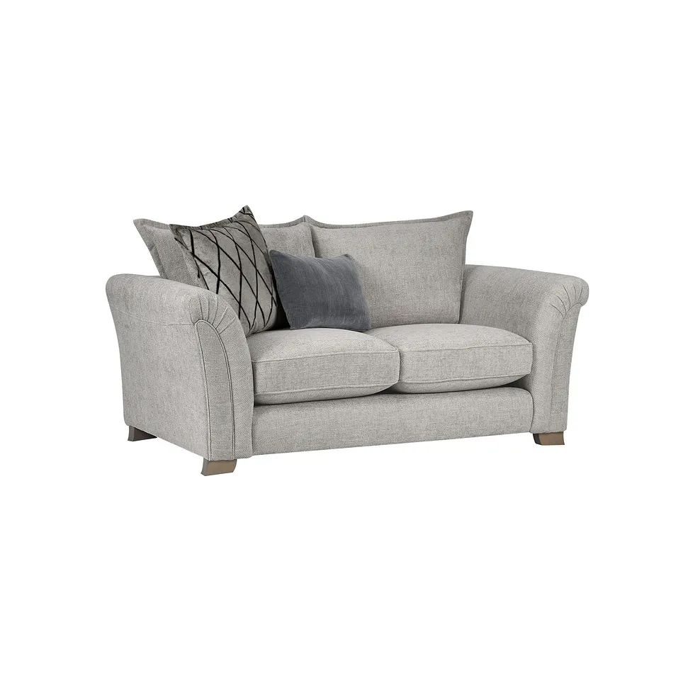 Ashby 2 Seater High Back Sofa in Silver fabric - RRP £1699.99