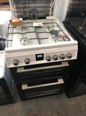 MONTPELLIER 60CM GAS COOKER WHITE & SILVER MDOG60LW - RRP £419(COLLECTION OR OPTIONAL DELIVERY)