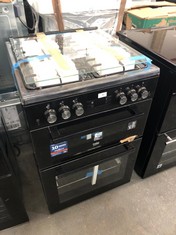 BEKO 60CM GAS COOKER BLACK XTG653K - RRP £459(COLLECTION OR OPTIONAL DELIVERY)
