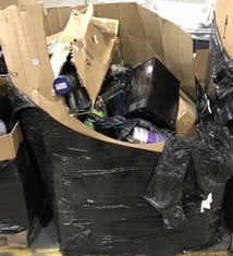 PALLET OF ASSORTED ITEMS TO INCLUDE PANASONIC 800W MICROWAVE BLACK NN-E28JBM(COLLECTION OR OPTIONAL DELIVERY) (KERBSIDE PALLET DELIVERY)