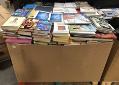 PALLET OF ASSORTED BOOKS TO INCLUDE THE WAY OF ALL FISH BY MARTHA GRIMES(COLLECTION OR OPTIONAL DELIVERY) (KERBSIDE PALLET DELIVERY)